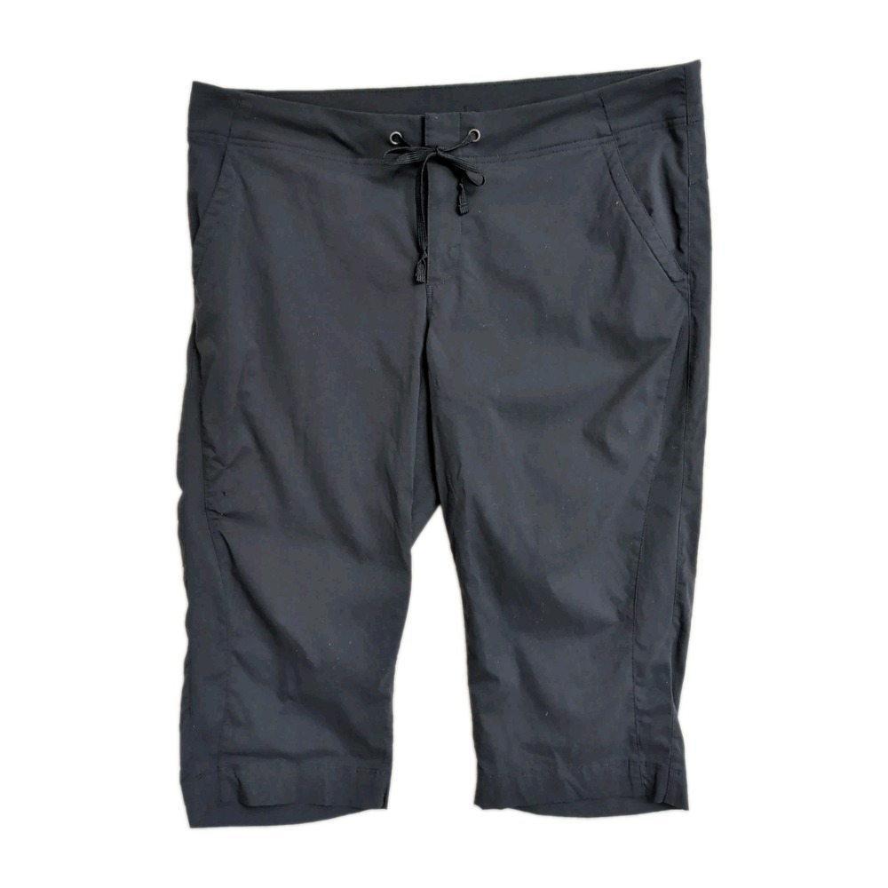 Columbia Anytime Outdoor Capri Pants Womens 14 Black Stretch Quick Dry Active